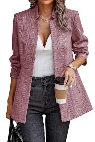 Women's jacket slim fit jacquard patchwork elegant commuting thickened woolen jacket for women