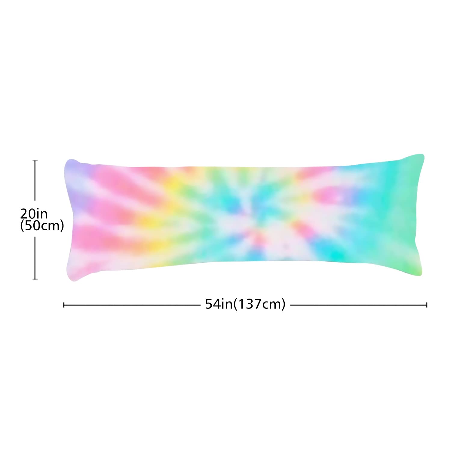 Yummy Taco Pattern Body Pillow Cover - Double Sided 20x54 Inch With Hidden Zipper, Removable & Washable