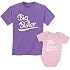 Tstars Big Sister Little Sister Matching Outfits Baby Announcement Sibling Shirts Set