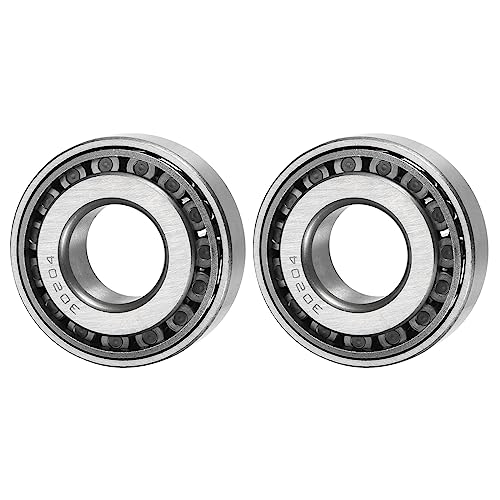QUARKZMAN 30204 Conique Rouleau Roulement x 2PCS Chrome Acier Cône et Tasse Ensemble pour Jardin Machines et Automobile, [20mm x 47mm x 15.5mm]