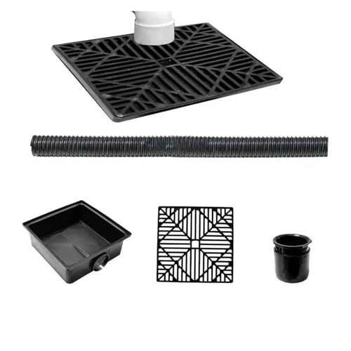 YANSHUYU Caja de sumidero de lluvia sin excavación, depósito flexible, extensión de tubo de bajada, sistema de desagüe de lluvia, tubo de drenaje para jardín, patio, césped rigola, agua de lluvia