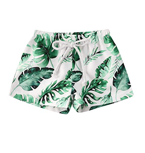Imcute Baby Boys Short Beach Swim Trunk Kids Broad Shorts Elastic Swim Suit (1-2T, Green)