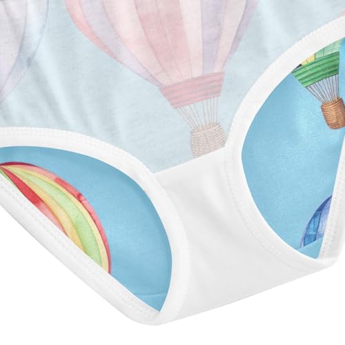 Rainbow Hot Air Balloons Underwear Girls, Toddler Panties, Cotton Girls Underwear, 2–8 Years4