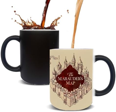 LUCYLANKER Taza de Café Mágica Mapa de Predator Taza de Cerámica ...