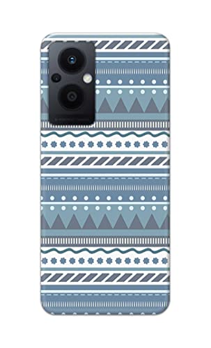 Image of Printed Hard Back Cover Case for Oppo F21 Pro 5G | Oppo F21s Pro 5G | Oppo Reno 7Z 5G Back Cover (Seamless Geometric Tribal Pattern) -1803