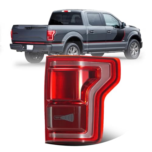 Ussbaye LED Tail Lights Compatible with 2015 2016 2017 Ford F150 King Ranch/Lariat/Limited/Platinum Tailligts Rear Lamp Assembly W/Bracket W/O Module OE:HL3Z13404D Right Passenger Side