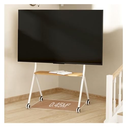 Soporte móvil para TV de 42 a 75 pulgadas con ruedas blanco miniatura 7