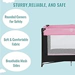 Dream On Me Zazzy Portable Playard with Bassinet in Pink, Packable and Easy Setup Baby Playard, Lightweight and Portable Playard for Baby with Mattress and Travel Bag - Image 4