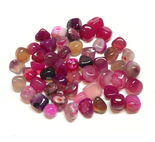 Perlin Lot de 50 perles en agate semi-précieuses, de 9 mm à 15 mm, pierres semi-précieuses pour jeu de pierres précieuses, pour la chasse au trésor et la...