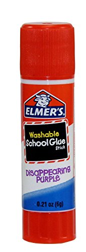 Elmer's Disappearing Purple (6G) And Clear Re-Stick School Glue Sticks (8G), Washable, 6 Grams, 7 Count #TOP1