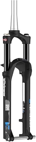 SMANNI Horquilla de bicicleta de montaña de 27.529 pulgadas, carrera de 3.937in, tipo amortiguador de aire, eje de barril de 4.331 x 0.591in (color