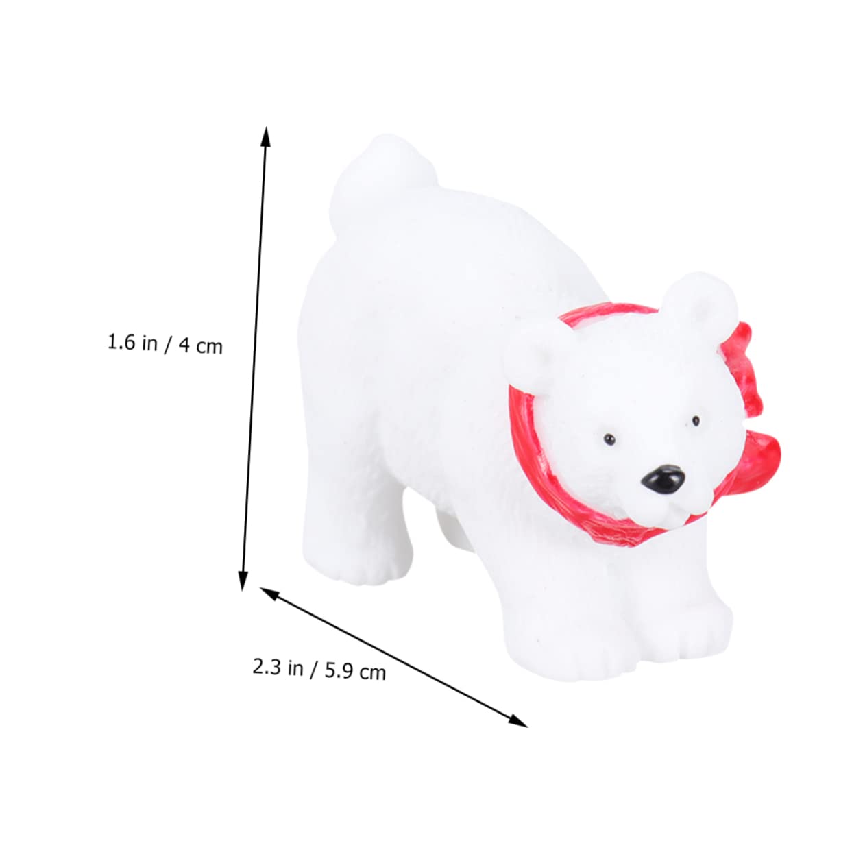 Ciieeo Elegante Decorazione Natalizia a Forma di Orso in Miniatura 6 Pezzi Ornamenti in Resina Stili multipli