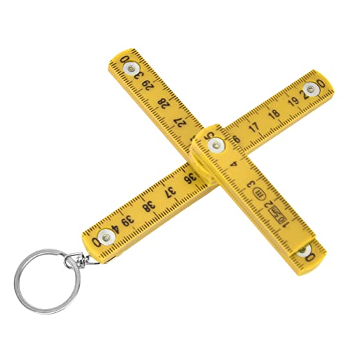 Folding Meter Stick Set, 2Pcs Portable Abs Ruler with Key