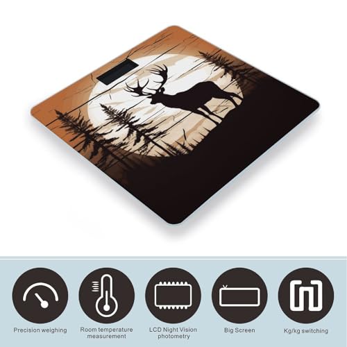 Báscula digital de baño con pantalla LED y vidrio templado miniatura 3