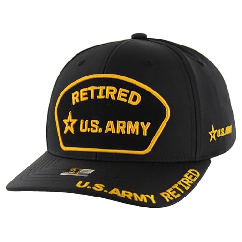 Image of Retired US Army Veteran Hat Official Licensed Army Hat, Adjustable Baseball Cap for Men Tactical Hat