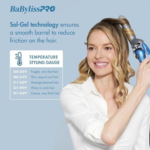 Image of BaBylissPRO Nano Titanium Spring Curling Iron, Professional Hair Wand, Tool for Stylists, Nano Titanium Technology for Tight Curls or Loose Waves
