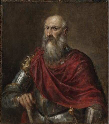 Tableau toile portrait amiral Francesco Duodo par Tiziano Vecelli pour salon 60x90cm