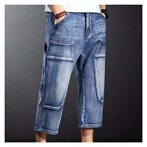 Short patchwork homme en coton bleu pour les vacances d'été