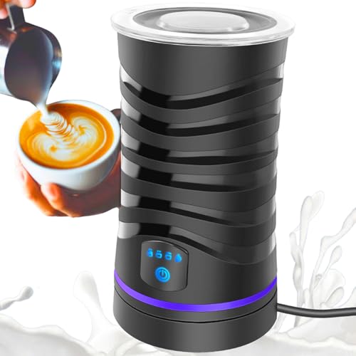 Montalatte, Montalatte Elettrico, 4 in 1 600 ml Montalatte Automatico a Induzione 400W, Spegnimento Automatico, Montalatte Silenzioso per Schiuma di Latte Calda e Fredda, Latte Macchiato, Cappuccino