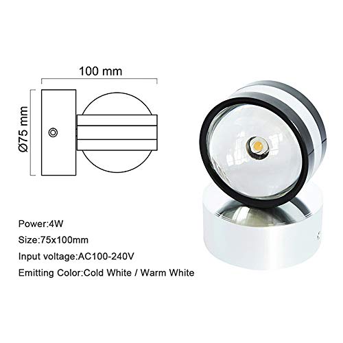 Aplique de pared LED 4W luz cálida para pasillo y espejo de dormitorio 4