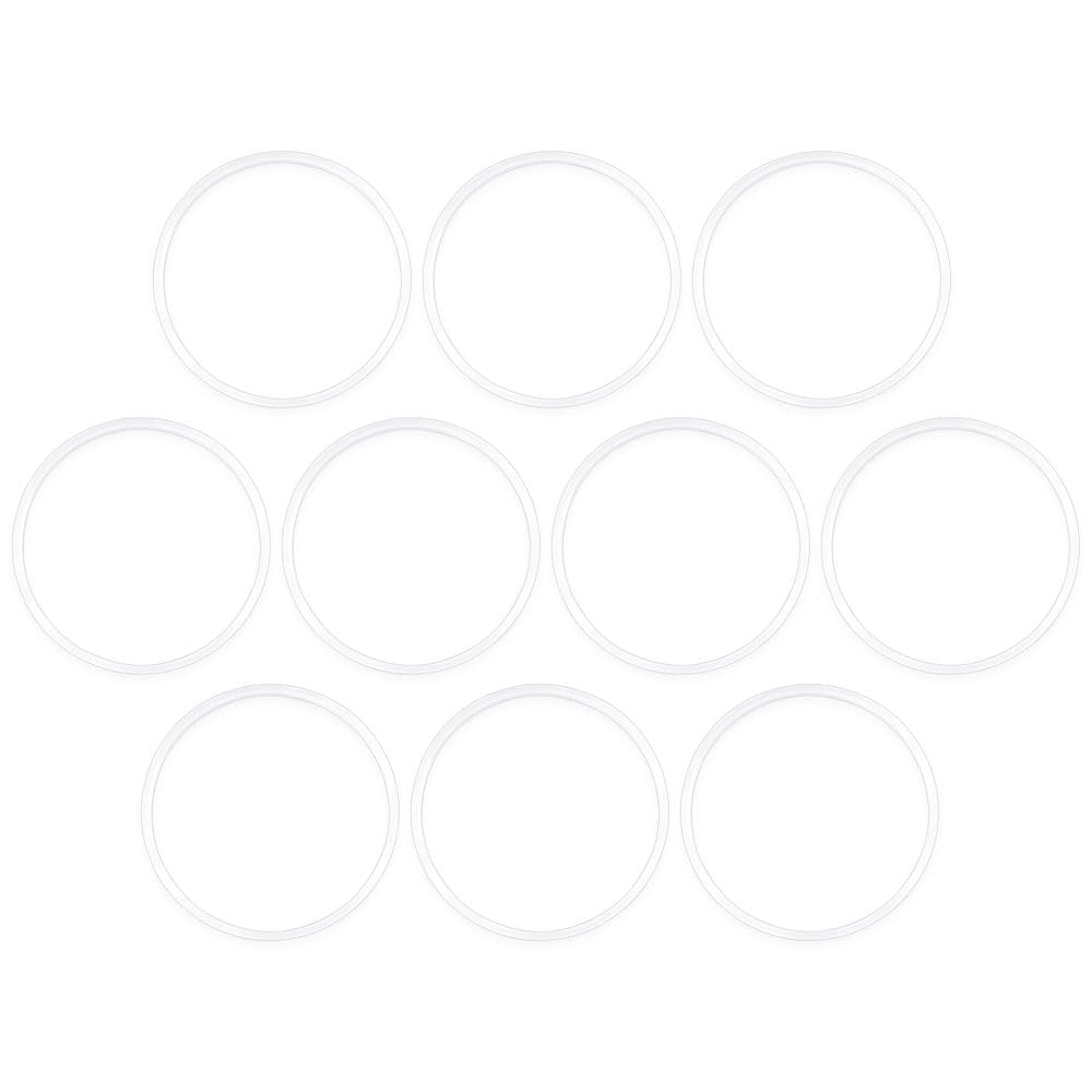 Ideen mit Herz Anelli in plastica | bianco | Anelli per acchiappasogni | Macramè | Gemme da decorare ulteriormente | Ø interno 7,7 cm, Ø esterno 8,2 cm, 6 mm di spessore | 10 pezzi
