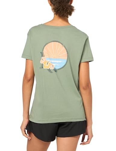 Image of Roxy Womens Boyfriend Crew T-Shirt, Casual Relaxed Fit Crew Neck Tee Short Sleeve Cotton Basic Shirt Everyday Comfort