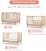 dadada Baby Soho 3-in-1 Convertible Wooden Crib to Toddler Bed - Made in Italy, GREENGUARD Gold Certified, Baby-Safe Finish, Handcrafted Beechwood, Modern Design, 3 Adjustable Heights (Natural)