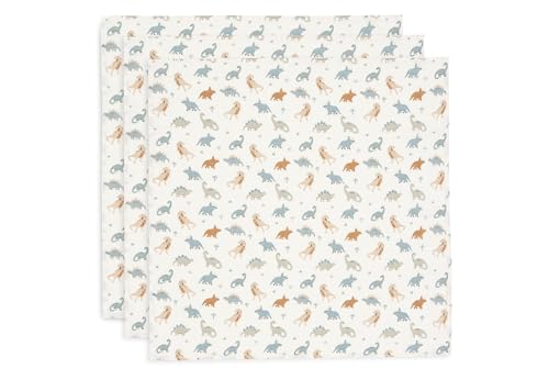 Jollein 535-851-67100 Spucktücher/Mundtücher Musselin 3er Pack - Roarsome...