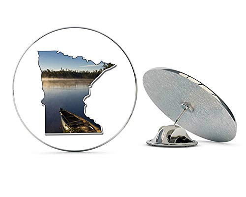 Minnesota Peaceful Lake Canoe Metal 0.75