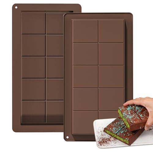 Moule à chocolat en silicone - Moules à chocolat antiadhésifs de qualité alimentaire pour Knafeh, pistache et chocolat au lait, idéal pour la fabrication de collations à la maison