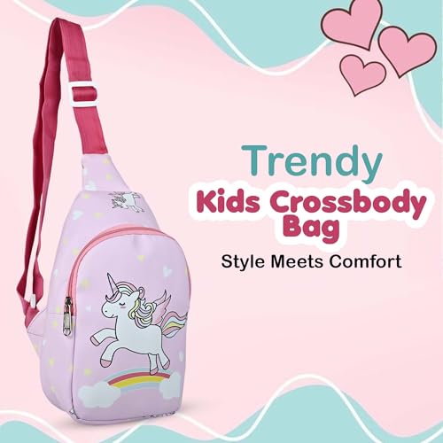 Image of Kids Space Theme Crossbody Chest Sling Bag, Navy Blue with Astronaut Print, Adjustable Strap, 17x13x6.5 cm, Perfect for School and Picnics