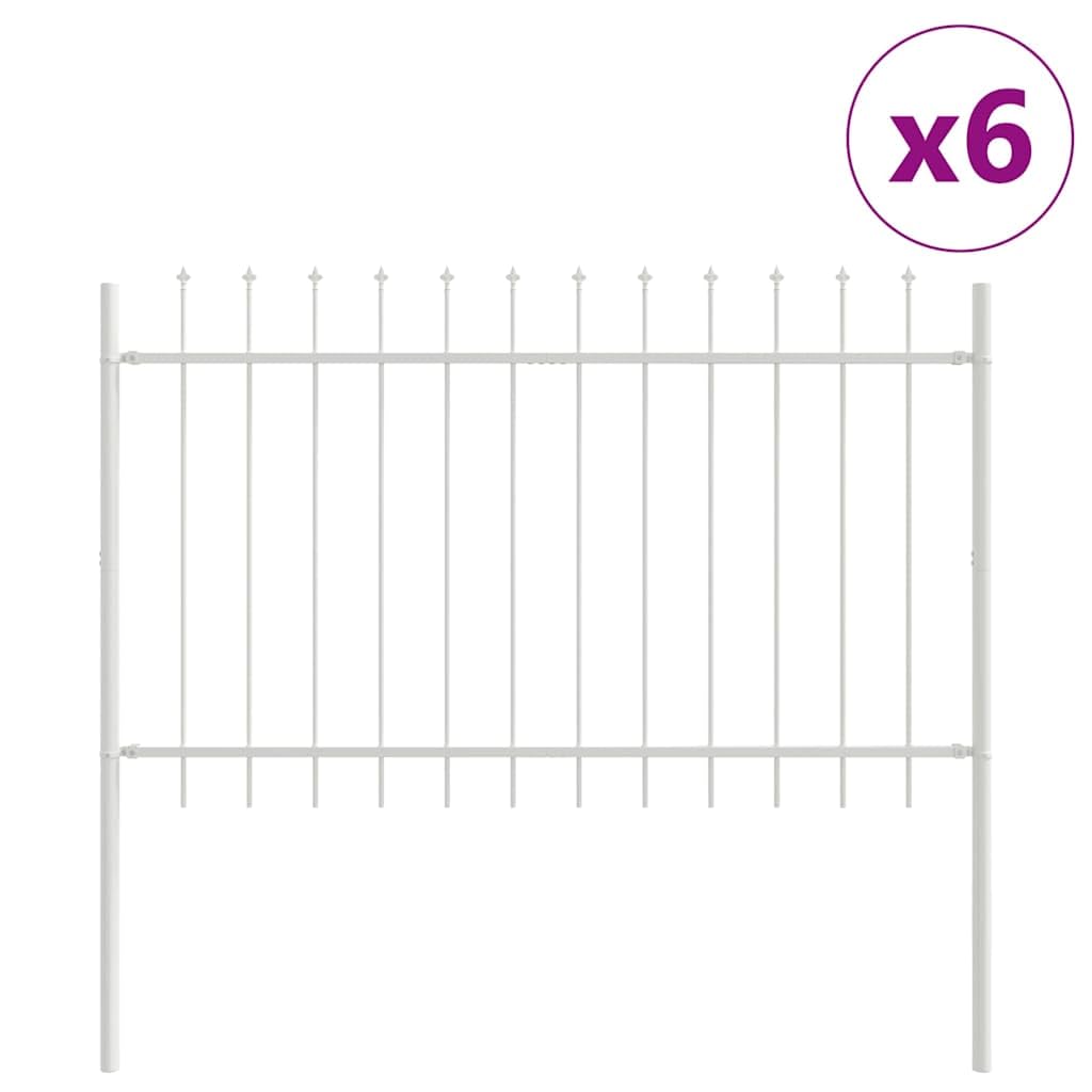 Ogrodzenie ogrodowe, białe, 10,2 x 1,2 m, stal malowana proszkowo, trwały panel maskujący do ogrodu, na taras, wzornictwo przemysłowe, odporne na działanie promieni UV