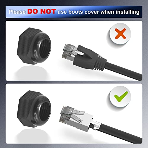 VCELINK 3 Pack IP68 Waterproof RJ45 Coupler Cat6/Cat5E/Cat5, Outdoor Ethernet Cable Connector Female to Female, Shielded Network Extender - Image 8
