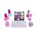 Hot Focus Carry All Cosmetic Set - 20 Piece Unicorn Makeup Set for Girls Includes, Non-Toxic Nail Polish, Press on Nails, Glitter Eyeshadow, Tinted Lip Balms, Glitter and Carrying Case