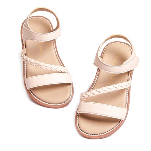 Image of PHIRAMIN Toddler Flower Girl Sandals - Girl Dress Shoes Toddler Little Kid Wedding Party