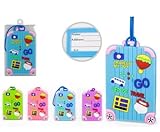 Identificador Maletas Viaje Niños Originales e Infantiles de Silicona -4 Etiquetas Maletas Viaje Originales y Divertido para Evitar la Pérdida de Bolsas Maletas y Equipaje