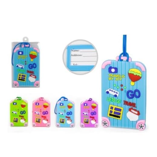 Identificador Maletas Viaje Niños Originales e Infantiles de Silicona -4 Etiquetas Maletas Viaje Originales y Divertido para Evitar la Pérdida de Bolsas Maletas y Equipaje