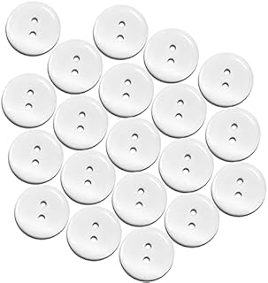 20mm Buttons 4/5 inch 20 Pcs Round Large 4-Hole Resin, Haberdashery for Crafting, Sewing, Replacement, Knitting Handmade Baby Cardigans (Black)