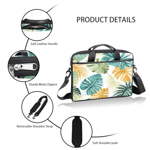 Maletín para laptop de 15 pulgadas con estampado tropical miniatura 4