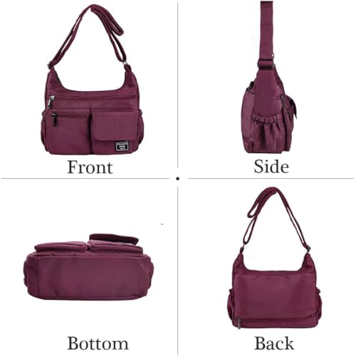 Image of VOLGANIK ROCK RFID Anti Thief Crossbody Bag for Women Waterproof Shoulder Bag Messenger Bag Casual Nylon Purse Handbag