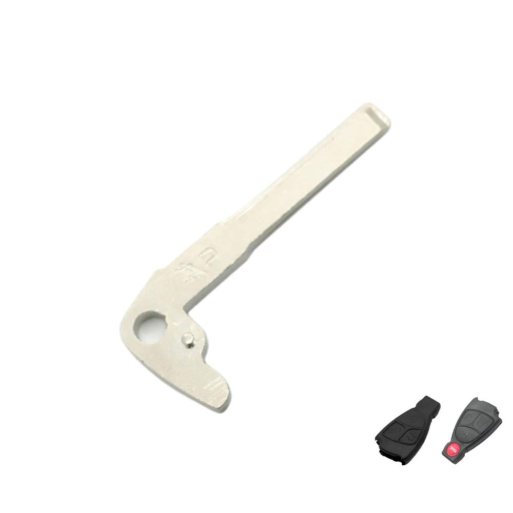 SEGADEN Uncut Blank Emergency Insert Key Blade Compatible with Mercedes Benz Smart Keyless Entry Remote Key PG910K