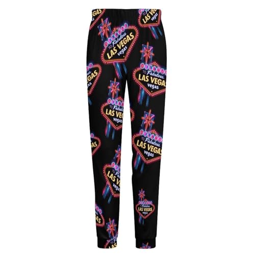 Welcome to Fabulous Las Vegas Pajamas for Men Lightweight Pjs Sleepwear Soft Sleep Lounge Pant with Elastic Waistband4