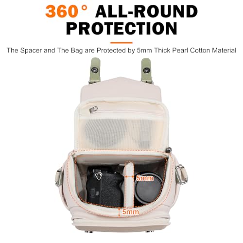 Bolso de cámara Cwatcun tipo mensajero impermeable S miniatura 3