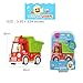 아기상어 Mini Heavy Equipment Dump Truck Toy, Red and Green, Pull-Back Function with Movable Dump Bed, 90 × 85 × 60mm, Educational Vehicle Playset
