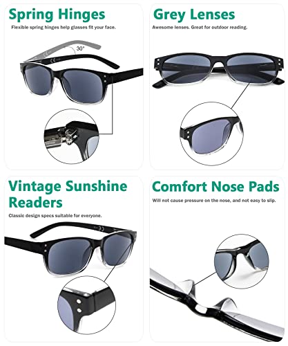 Image of Eyekepper Classic Reading Glasses for Men 5 Pack Spring Hinges Readers