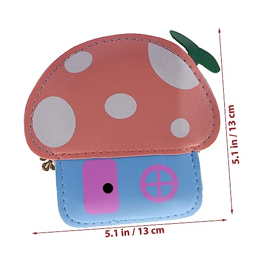 1pc Cute Boys and Girls Shoulder Bag Cartoon Mushroom Shape Coin Bag for Girls Boys Fashionable Coin Purse Random Color2
