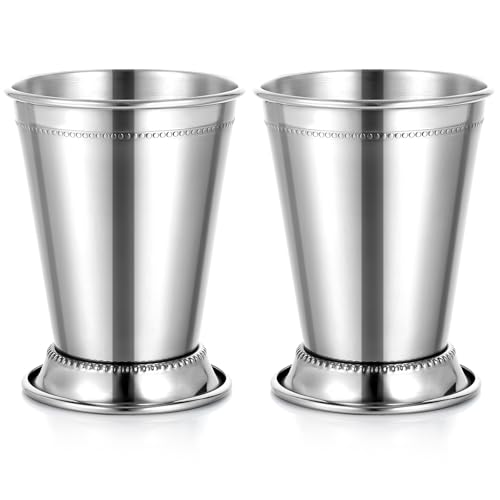 JOUTYFOR Set of 2 Mint Julep Cups, Classic Stainless Steel