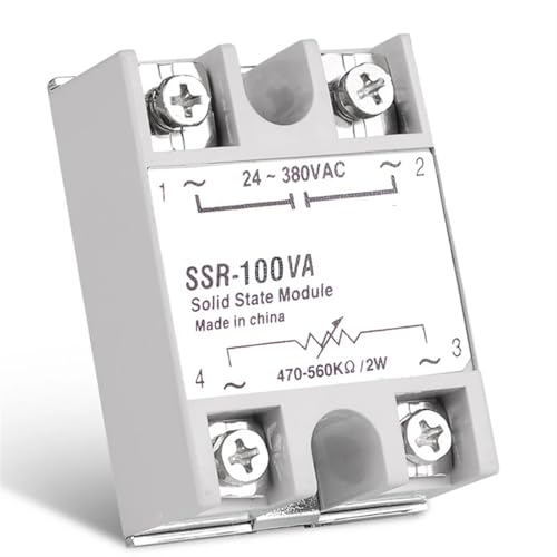 Relais statique SSR 100A monophasé avec régulateur de tension 24-380VAC et capot