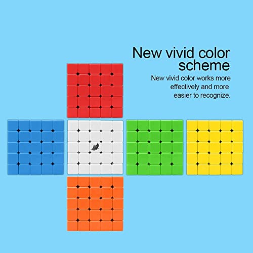 Image of Magic Cube 5x5x5 Smoothly Stickerless High Speed for Kids - Speedy Stress Buster Brainstorming Puzzle Game, Mind Games for 14 Years and Up, Multi
