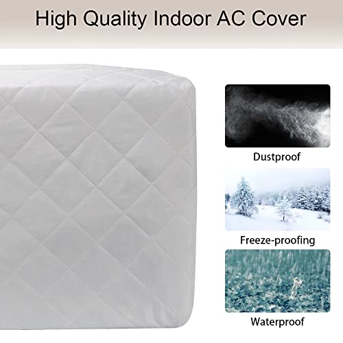Image of BEWAVE Indoor Air Conditioner Cover Window AC Unit Cover with Drawstring Double Insulation for Inside(28 inchx20 inchx3.5 inch)